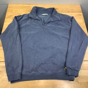 TALENTLESS V-Neck Sweater in Washed Blue